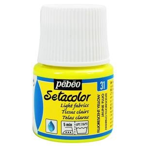 Pébéo Barva na textil Setacolor Light fabric 45 ml - Fluo žlutá 31