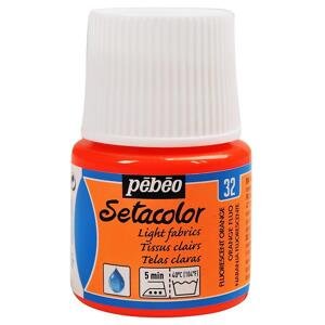 Pébéo Barva na textil Setacolor Light fabric 45 ml - Fluo oranžová 32