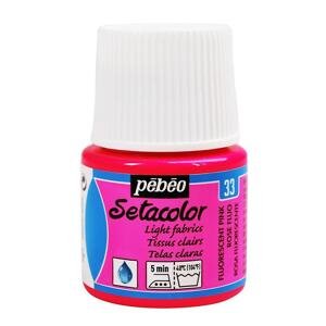 Pébéo Barva na textil Setacolor Light fabric 45 ml - Fluo růžová 33