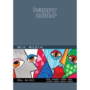 Blok Happy Color Mixmedia A5 200g, 25 listů