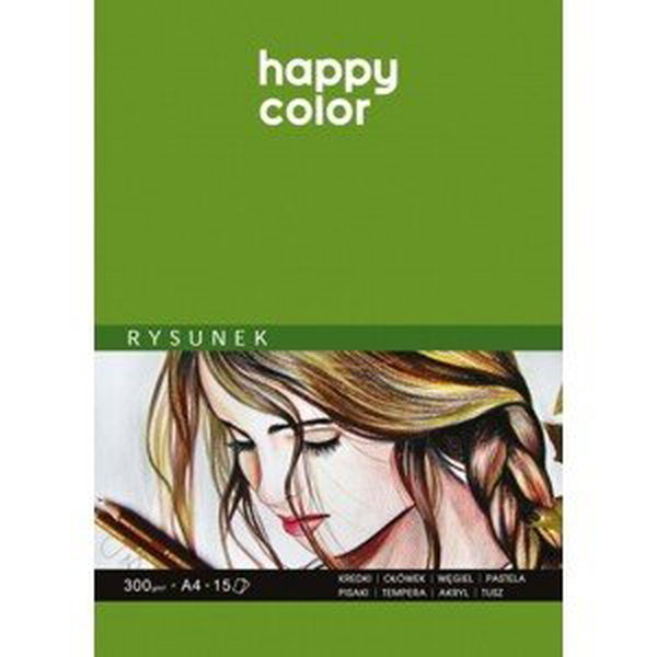 Papír na kresbu Blok Happy Color Rysunek A4 300 g 15 listů