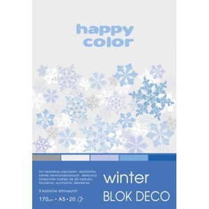 Barevné papíry Blok Happy Color Deco Cristal A4 170 g 20 listů