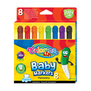 Colorino Kids Baby Markers fixy s kulatým hrotem 8ks