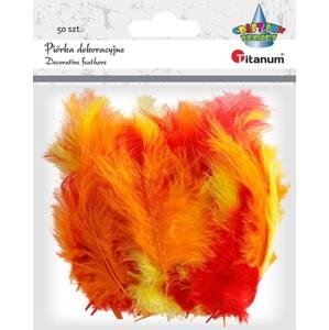 Peříčka Titanum mix 50 ks - červená a žlutá