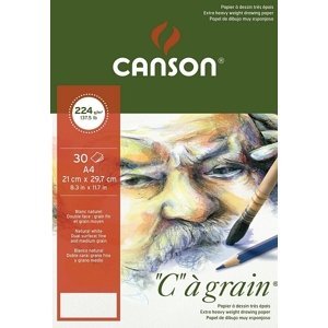 Grafický papír - Canson Cagrain blok lepený A4 224g 30listů