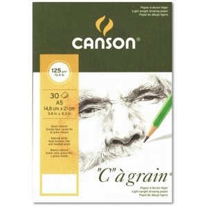 Grafický papír - Canson Cagrain blok lepený A5 125g 30 listů