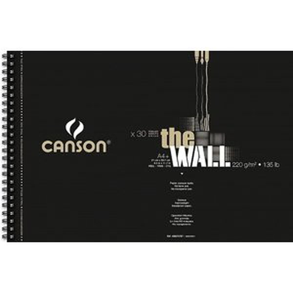 Grafický papír Canson The Wall - kroužkový blok A4+ 200 g 30 listů