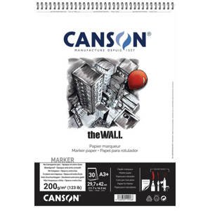 Canson The Wall kroužk. A3+, 220 g, 30 listů