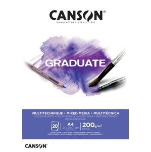 Canson Graduate Mix-Med skicák lep. A4 20l 200g WHITE