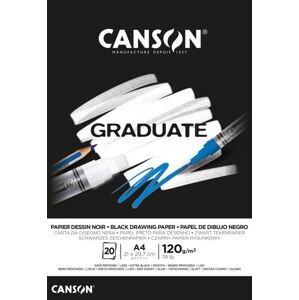 Canson Graduate Drawing Black A4 20 listů 120g lepený