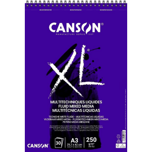 Canson Skicák na mokrá média XL Fluid Mix-Media A4 250g, 30 listů