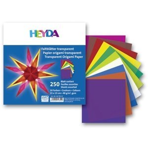 Heyda Origami 15x15 cm  250 ks 40 g transparentní