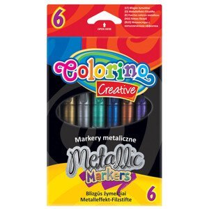 Colorino Creative Metallic Markers, metalické fixy 6 barev