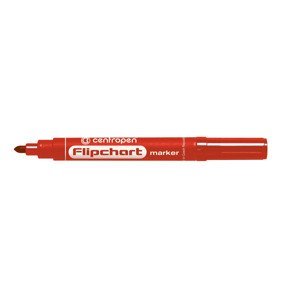 Centropen Popisovač Flipchart kulatý 8550 - červený 2,5 mm