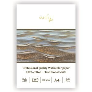SM.LT Akvarelový papír Professional quaity SMLT blok A4 300 g/m2, 10 listů