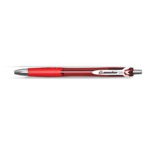 Gelové pero "G.master", červená, 0,5 mm, stiskací mechanismus, FLEXOFFICE