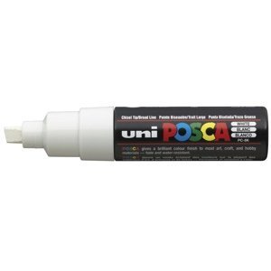 Uni Posca akryl. popisovač 8K 8 mm - bílý 1