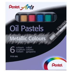 Olejové pastely Pentel - 6 metalických barev