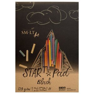 SM.LT Černý papír Blok Smlt Star Pad Black A4, 120g, 20 listů