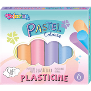 Colorino plastelína v pastelových odstínech, 6 barev