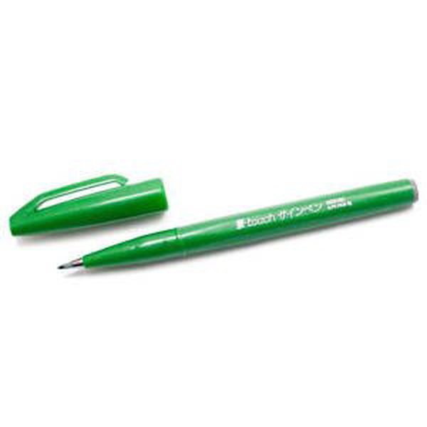 Štětcový fix Pentel Brush Pen Sign SES15 - zelený