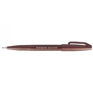 Štětcový fix Pentel Brush Pen Sign SES15 - hnědý