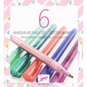 Djeco 6 glitter markers - sweet