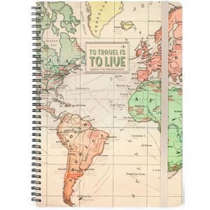 Legami Spiral-Bound Notebook - Spiral Notebook - Maxi Lined - Travel