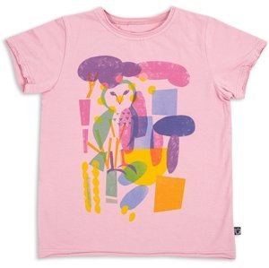 Wouki Dětské triko Noraneko - Light pink Owl 146