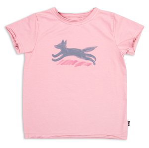 Wouki Dětské triko KAERU - pink fox 116