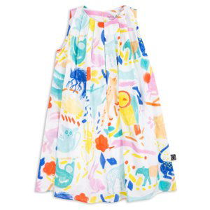 Wouki Dívčí šaty IKA - pink jungle 110