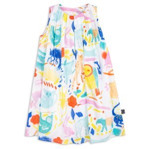 Wouki Dívčí šaty IKA - pink jungle 116