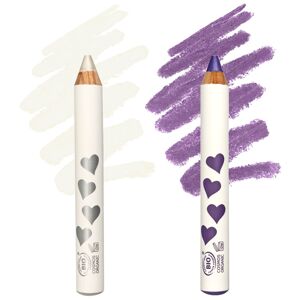 Inuwet 2 Pencils Set - Princess Of Happiness - White & Mauve