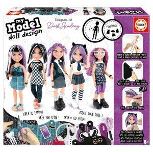 Kreativní tvoření My Model Doll Design Dark Academy Educa Vyrob si vlastní gotické panenky 5 modelů od 6 let