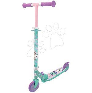 Koloběžka dvoukolová Gabby 2 Wheels Foldable Scooter Smoby skládací s brzdou výškově nastavitelná max. 83 cm od 5 let