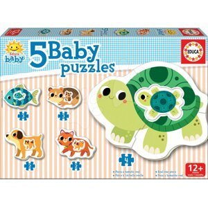 Educa puzzle pro nejmenší Baby 5 – Zvířátka s želvou 17573