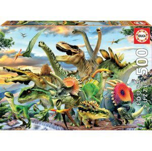 Educa puzzle Dinosaurus 500dílné a fix lepidlo 17961