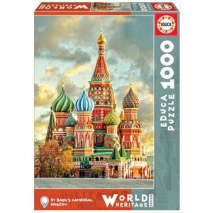 Educa puzzle St. Basil´s Cathedral Moscow 100 dílků a fix lepidlo 17998