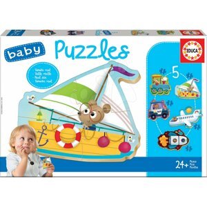 Puzzle pro nejmenší Baby 5 Educa Dopravní prostředky II. od 12 měsíců