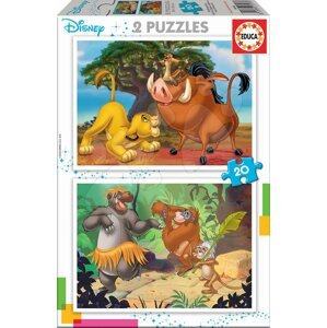 Puzzle Lví král Disney Educa 2 x 20 dílů od 4 let