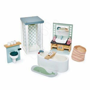 Dřevěná koupelna Dovetail Bathroom Set Tender Leaf Toys 6dílná sada s komplet vybavením a doplňky