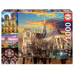 Puzzle Notre Dame Collage Educa 1000 dílků a Fix lepidlo od 11 let