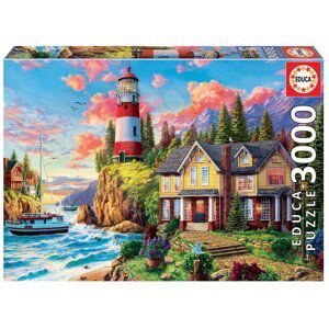 Puzzle Lighthouse near the Ocean Educa 3000 dielov EDU18507