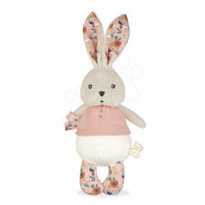 Hadrová panenka zajíček Coquelicot Rabbit Doll Poppy K'doux Kaloo růžový 25 cm z jemného materiálu od 0 měsíců