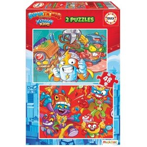 Puzzle Superthings Educa 2 x 48 dílků od 4 let