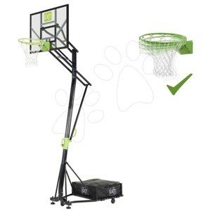 Basketbalová konstrukce s deskou a flexibilním košem Galaxy portable basketball Exit Toys ocelová přenosná nastavitelná výška