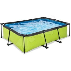 Bazén s filtrací Lime pool Exit Toys ocelová konstrukce 220*150 cm zelený od 6 let