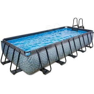 Bazén s filtrací Stone pool Exit Toys ocelová konstrukce 540*250*100 cm šedý od 6 let