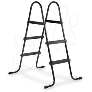 Schody k bazénu pool ladder Exit Toys pro výšku 60–90 cm kovový rám protiskluzové černé