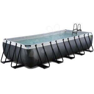 Bazén s filtrací Black Leather pool Exit Toys ocelová konstrukce 540*250*100 cm černý od 6 let